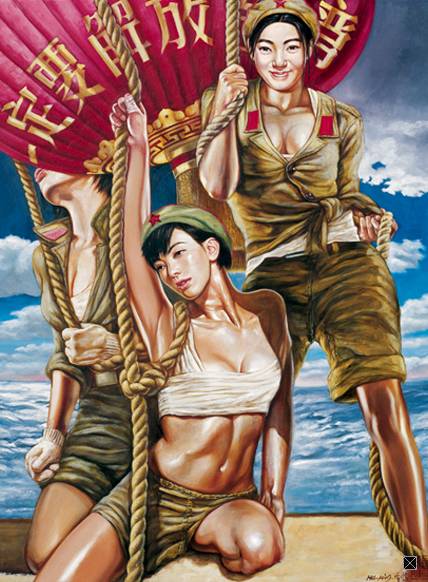 Hu Ming – Chinese Artist behind Paintings of Sexy Military Women